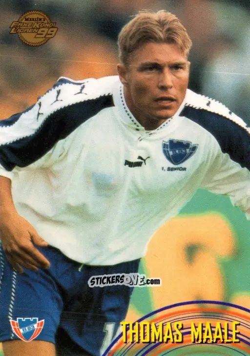 Figurina Thomas Maale - Danish Faxe Kondi Ligaen 1998-1999 n. 30 - Merlin
