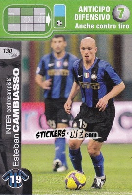 Figurina Esteban Cambiasso - Calciatori Challenge 2008-2009 n. 130 - Panini