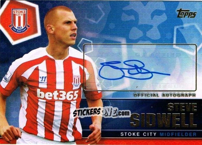Cromo Steve Sidwell - Premier Club 2014-2015 n. A29 - Topps