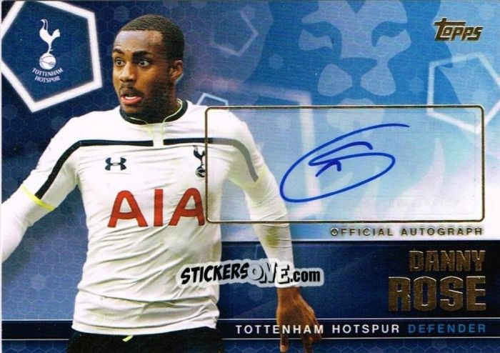 Figurina Danny Rose - Premier Club 2014-2015 n. A32 - Topps