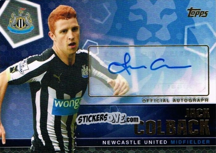 Sticker Jack Colback - Premier Club 2014-2015 n. A38 - Topps
