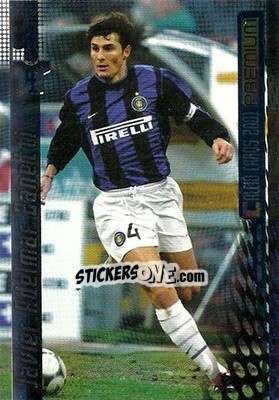 Figurina Javier Adelmar Zanetti - Calcio Cards 2000-2001 Premium n. 64 - Panini
