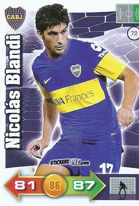 Figurina Nicolás Blandi - El Gran Juego De Fùtbol 2012. Adrenalyn XL n. 72 - Panini