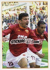 Figurina Roma - Lecce 1-0 (Samuel e Zebina) - Roma 2000-2001 n. 79 - Panini