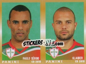 Cromo P.Sergio / Glauber  - Campeonato Brasileiro 2010 n. 485 - Panini