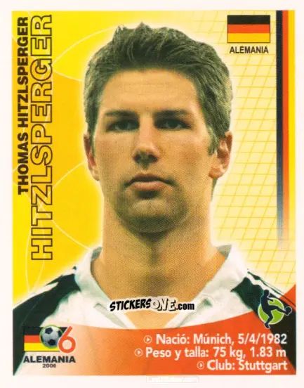 Cromo Thomas Hitzlsperger - Mundial Alemania 2006 n. 14 - Navarrete