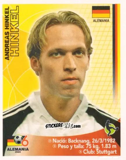 Figurina Andreas Hinkel - Mundial Alemania 2006 n. 16 - Navarrete