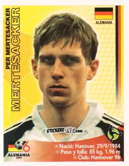 Figurina Per Mertesacker - Mundial Alemania 2006 n. 17 - Navarrete