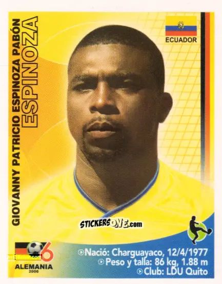 Cromo Giovanny Espinoza
