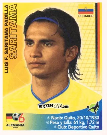 Cromo Luis Fernando Saritama