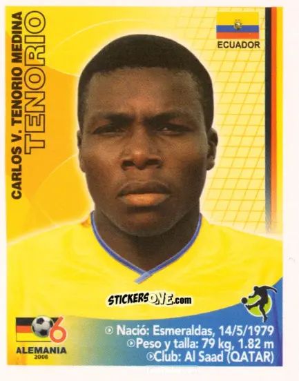 Cromo Carlos Tenorio