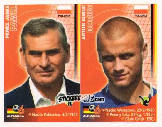 Sticker Pawel Janas / Artur Boruc - Mundial Alemania 2006 n. 47 - Navarrete