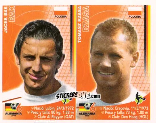 Figurina Jacek Bak / Tomasz Rzasa - Mundial Alemania 2006 n. 48 - Navarrete