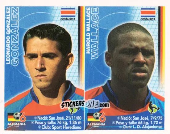 Cromo Leonardo González / Harold Wallace - Mundial Alemania 2006 n. 58 - Navarrete