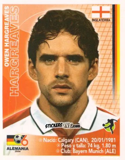 Figurina Owen Hargreaves - Mundial Alemania 2006 n. 81 - Navarrete