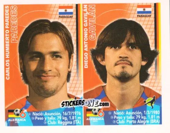 Cromo Carlos Paredes / Diego Gavilán - Mundial Alemania 2006 n. 104 - Navarrete