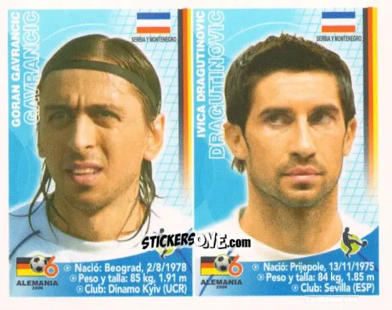 Figurina Goran Gavrancic / Ivica Dragutinovic - Mundial Alemania 2006 n. 156 - Navarrete