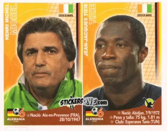 Figurina Henri Michel / Jean-Jacques Tizié - Mundial Alemania 2006 n. 164 - Navarrete