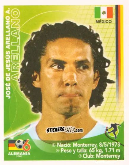 Cromo Salvador Carmona - Mundial Alemania 2006 n. 176 - Navarrete