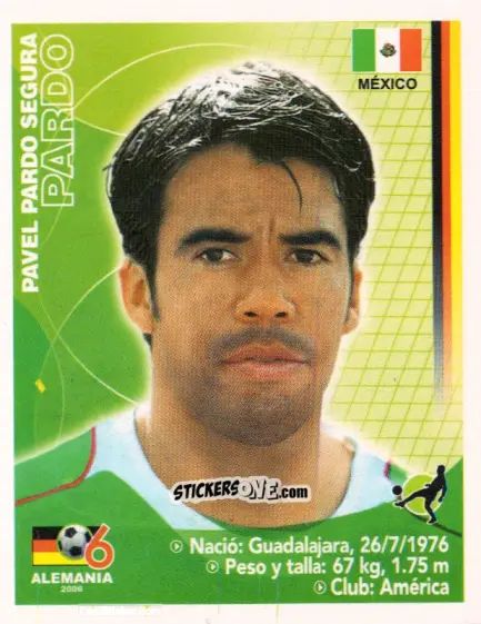Cromo Pável Pardo - Mundial Alemania 2006 n. 184 - Navarrete