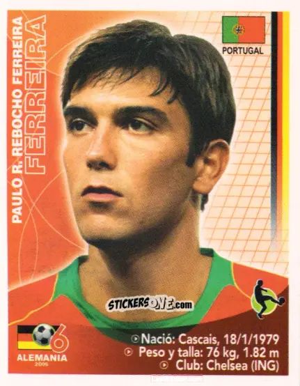 Cromo Paulo Ferreira - Mundial Alemania 2006 n. 194 - Navarrete