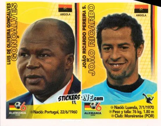 Figurina Luís De Oliveira Gonçalves / João Ricardo - Mundial Alemania 2006 n. 218 - Navarrete