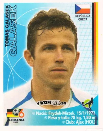 Cromo Tomas Galasek - Mundial Alemania 2006 n. 254 - Navarrete
