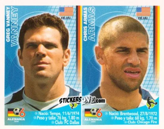 Cromo Greg Vanney / Chris Armas