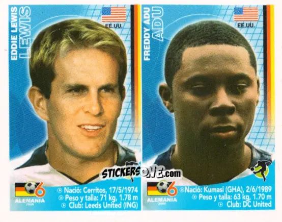 Figurina Eddie Lewis / Freddy Adu - Mundial Alemania 2006 n. 270 - Navarrete