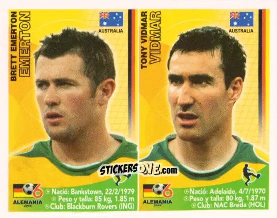 Figurina Brett Emerton / Tony Vidmar - Mundial Alemania 2006 n. 318 - Navarrete