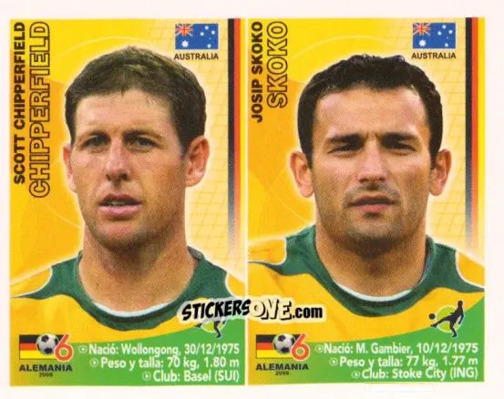 Figurina Scott Chipperfield / Josip Skoko - Mundial Alemania 2006 n. 321 - Navarrete