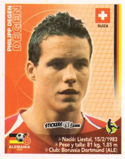 Figurina Philipp Degen - Mundial Alemania 2006 n. 356 - Navarrete