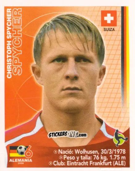Figurina Christoph Spycher - Mundial Alemania 2006 n. 357 - Navarrete