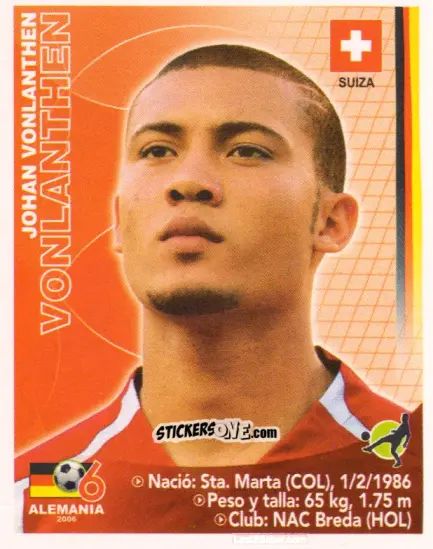 Figurina Johan Vonlanthen - Mundial Alemania 2006 n. 361 - Navarrete