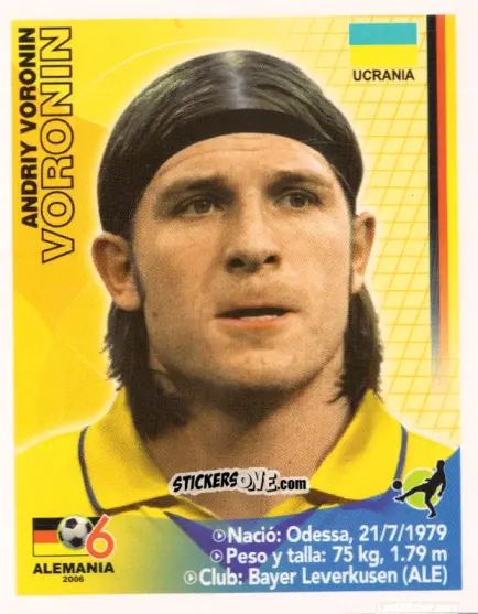 Cromo Andriy Voronin - Mundial Alemania 2006 n. 416 - Navarrete