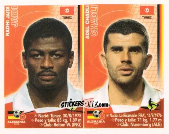 Figurina Radhi Jaidi / Adel Chedli - Mundial Alemania 2006 n. 426 - Navarrete