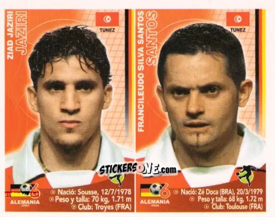 Figurina Ziad Jaziri / Francileudo Silva dos Santos - Mundial Alemania 2006 n. 431 - Navarrete