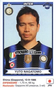 Figurina Yuto Nagatomo (Inter) - Calciatori 2010-2011 n. A40 - Panini