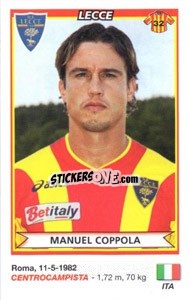 Cromo Manuel Coppola (Lecce) - Calciatori 2010-2011 n. A51 - Panini