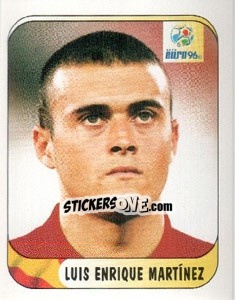 Figurina Luis Enrique Martinez - UEFA Euro England 1996 n. 110 - Merlin