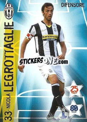 Cromo Nicola Legrottaglie - Juventus. I Piu Forti Siamo Noi n. 13 - Edibas