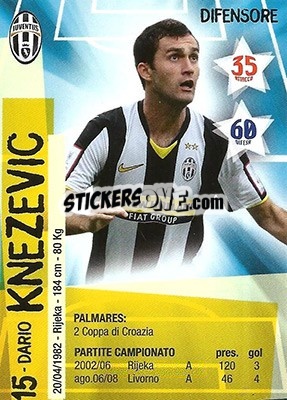 Cromo Dario Knezevic - Juventus. I Piu Forti Siamo Noi n. 38 - Edibas