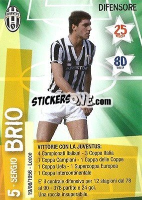 Figurina Sergio Brio - Juventus. I Piu Forti Siamo Noi n. 62 - Edibas