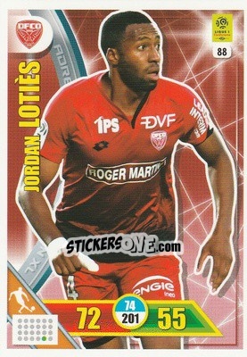 Cromo Jordan Lotiès - FOOT 2017-2018. Adrenalyn XL n. 88 - Panini