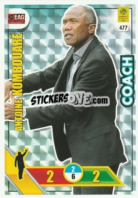 Figurina Antoine Kombouaré - FOOT 2017-2018. Adrenalyn XL n. 477 - Panini