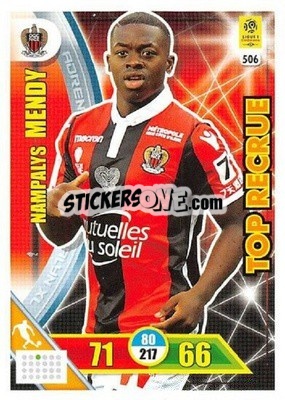 Figurina Nampalys Mendy - FOOT 2017-2018. Adrenalyn XL n. 506 - Panini