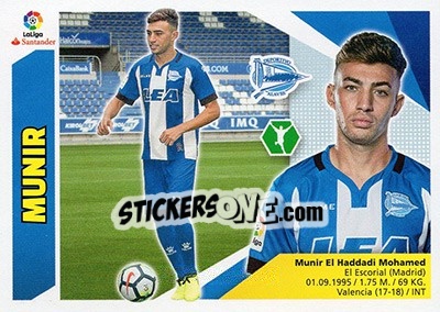 Figurina 52 Munir (Deportivo Alavés) - Liga Spagnola 2017-2018 n. 742 - Colecciones ESTE
