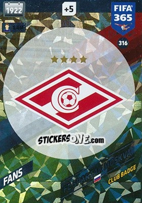 Cromo Club Badge - FIFA 365: 2017-2018. Adrenalyn XL n. 316 - Panini