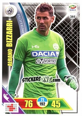 Cromo Albano Bizzarri - Calciatori 2017-2018. Adrenalyn XL n. 344 - Panini