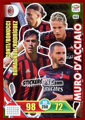 Cromo Milan - Calciatori 2017-2018. Adrenalyn XL n. 403 - Panini